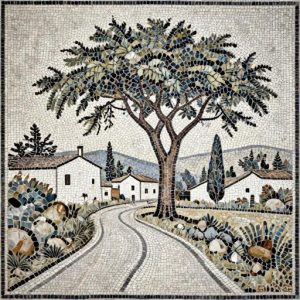 Italian Countryside Mosaic Art – Opus Tessellatum