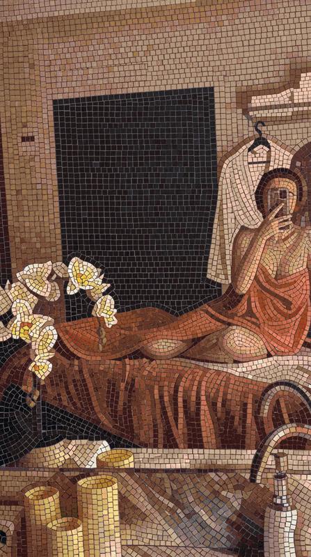 Modern Intimacy Mosaic Art - Person with Smartphone