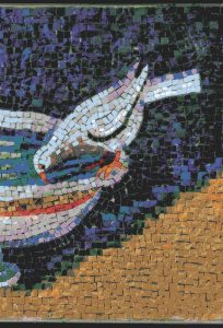 Ethereal White Bird Mosaic Art