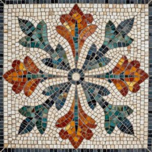 Art Deco Floral Mosaic Ornament – Custom Opus Tessellatum
