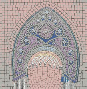 Elegant Pastel Architectural Mosaic Art