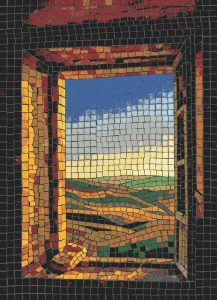 Golden Hills Mosaic Landscape Art