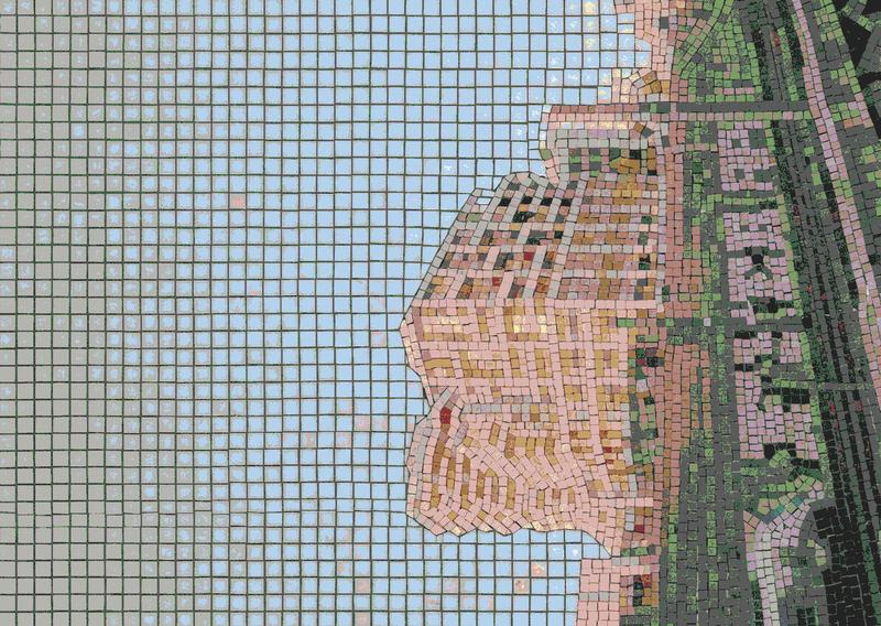 Modern Urban Architecture Mosaic Art