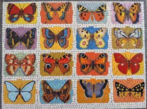 Colorful Butterfly Collection Mosaic Art