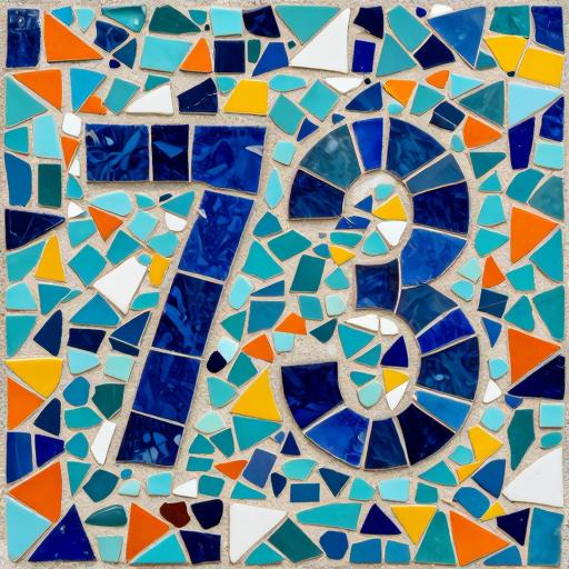 Custom Trencadís Mosaic House Number 73
