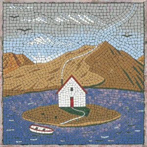 Peaceful Island House Mosaic Art