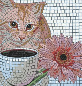 Cozy Morning Cat Mosaic Art