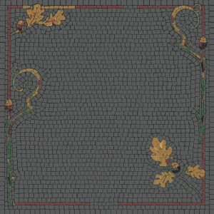 Elegant Oak Leaf Mosaic Art – 60×60 cm