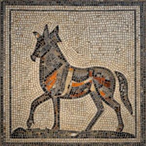 Classical Donkey Mosaic Art – Opus Tessellatum