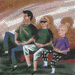 Modern Trio Mosaic Art – 60×60 cm