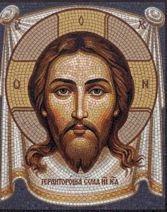 Mosaic Portrait of Jesus Christ – Classic AI Style