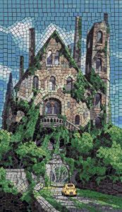 Ivy-Covered Manor Mosaic Art