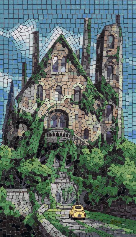 Ivy-Covered Manor Mosaic Art