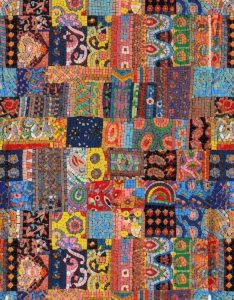 Colorful Abstract Patchwork Mosaic Art