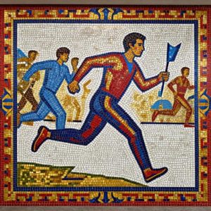 Soviet Style Mosaic ‘The Finish Line Runner’