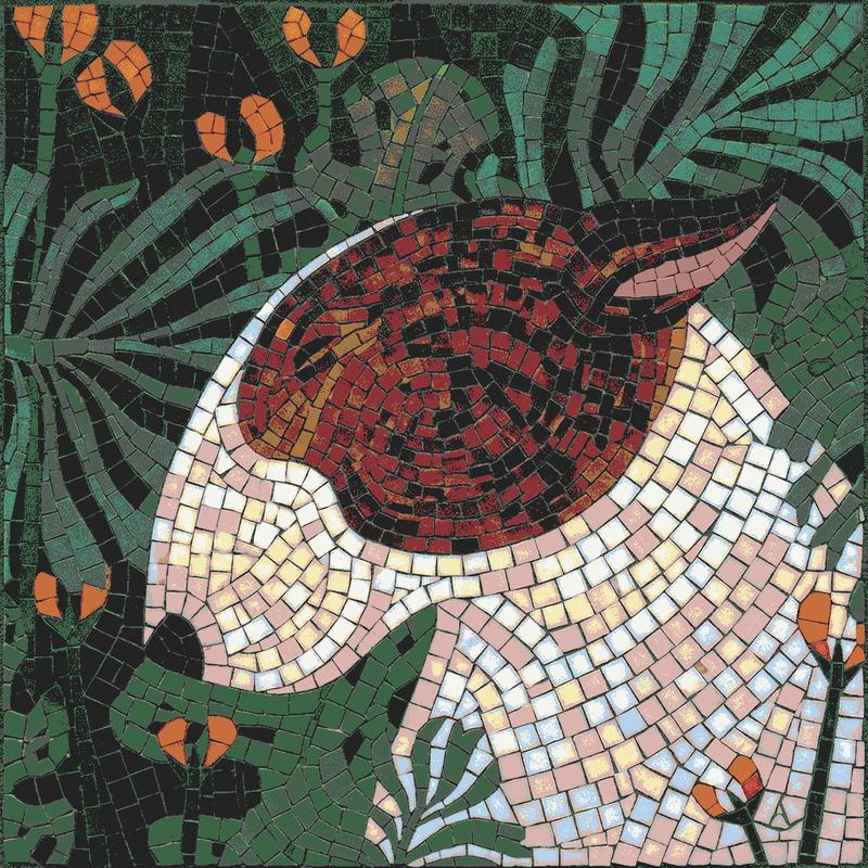 Mosaic Art: Hidden Animal in Lush Greenery