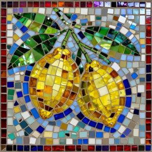 Handcrafted Italian Lemon Mosaic Art – Custom Size