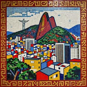 Rio de Janeiro Soviet Style Mosaic Art