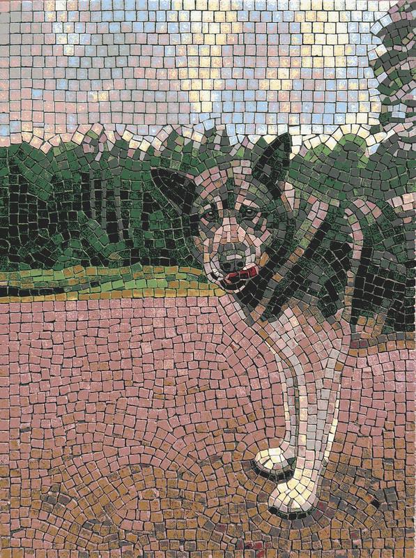 Faithful Dog in the Forest Mosaic Art