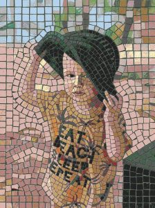 Eat Sleep Repeat Mosaic Portrait