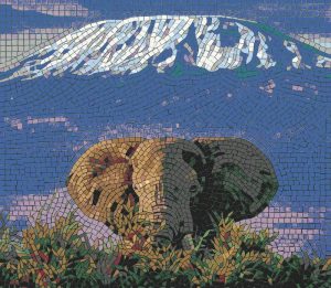 Majestic Elephant Mosaic Art