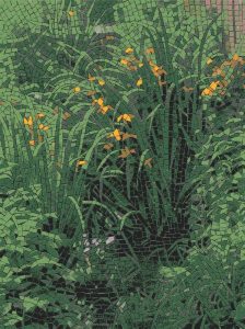 Green Foliage Mosaic Art – Nature’s Serenity