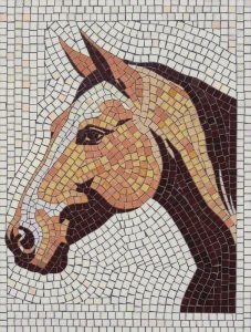 Elegant Horse Portrait Mosaic Art