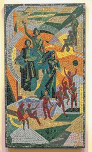 Modernist Human Figures Mosaic Art – 60×100 cm