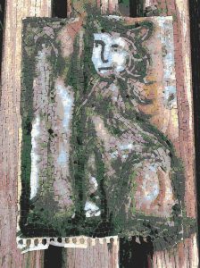 Abstract Green Mosaic Portrait | 60×80 cm