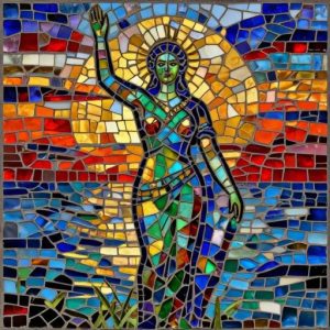 Nike Goddess of Victory Mosaic Art – Opus Incertum