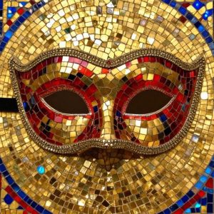 Byzantine Mosaic Venetian Carnival Mask