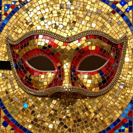 Byzantine Mosaic Venetian Carnival Mask