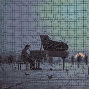 Melancholic Piano Melody Mosaic Art