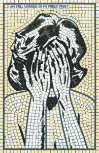 Mosaic Art: Person in Despair – Classical AI Style