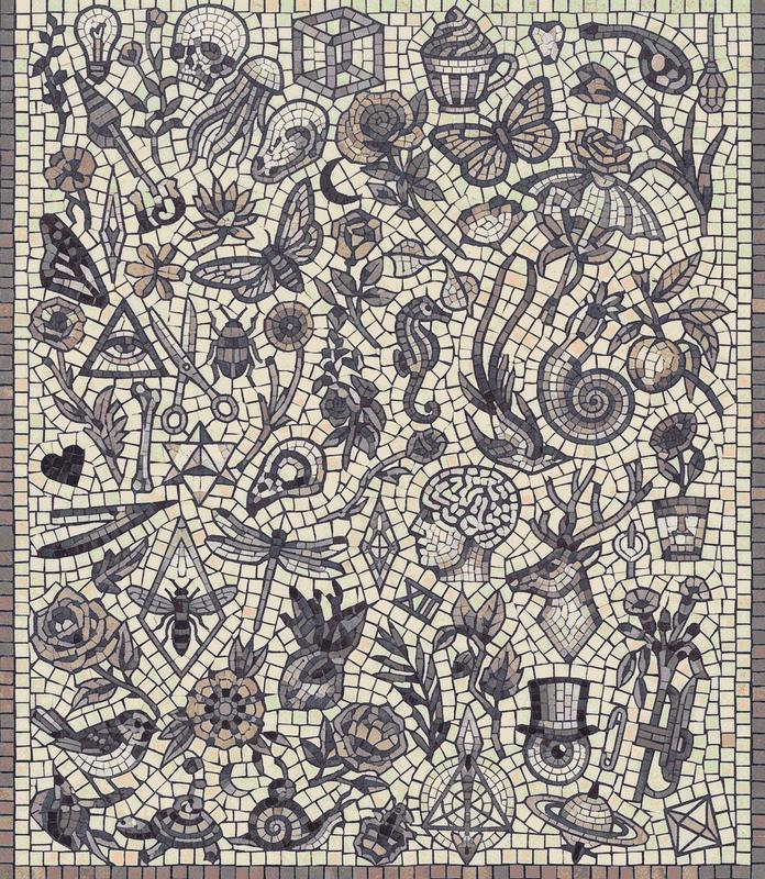 Surreal Symbols Mosaic Art - Eclectic Collection