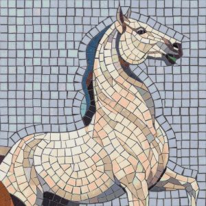 Elegant Horse Mosaic Art – 200×200 cm