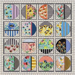 Colorful Botanical Circles Mosaic Art