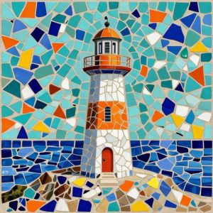 Trencadís Mosaic Lighthouse Art – Custom Size