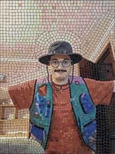 Mosaic Portrait of a Man in a Hat