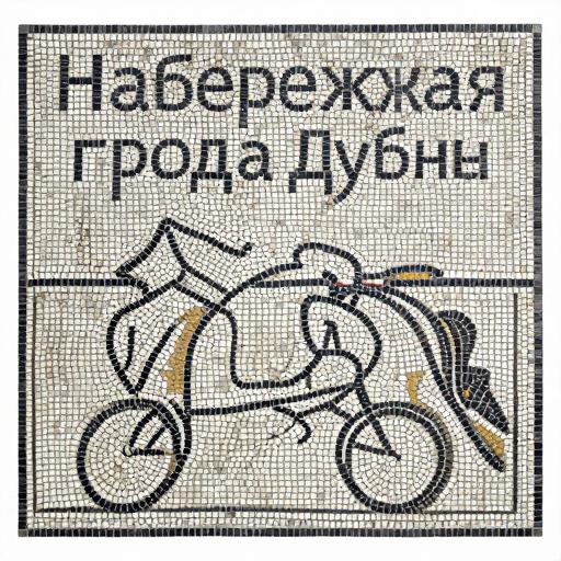 Dubna City Embankment Mosaic Art
