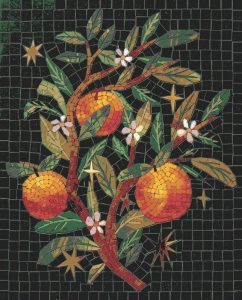 Orange Branch Mosaic Art – Nature’s Vibrancy