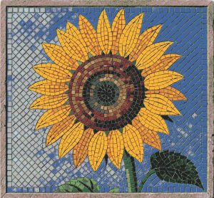 Vibrant Sunflower Mosaic Art – 30×28 cm