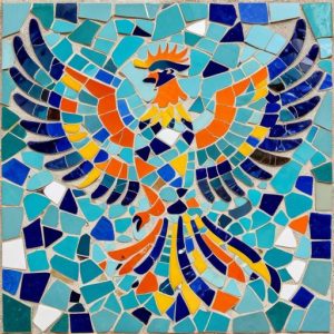 Phoenix Fire Trencadís Mosaic Art