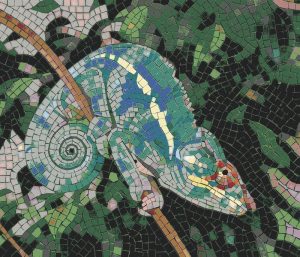 Colorful Chameleon Mosaic Art – Nature’s Camouflage