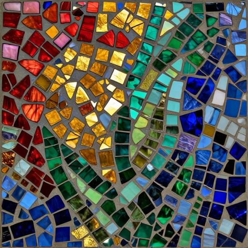 Calcifer Fire Mosaic Art - Opus Incertum Style
