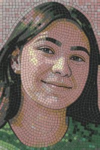 Elegant Mosaic Portrait of a Woman