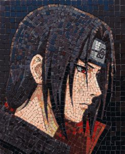 Itachi Uchiha Mosaic Art – Handcrafted Anime Portrait