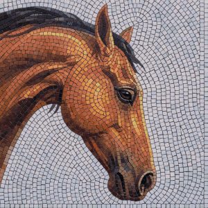 Noble Horse Mosaic Art – 120×120 cm