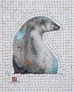 Mosaic Art Seal – Serene Marine Life Wall Decor