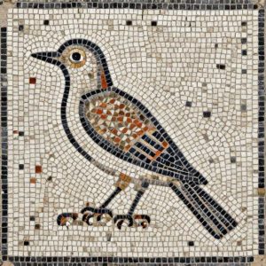 Handcrafted Swallow Mosaic Art – Opus Tessellatum